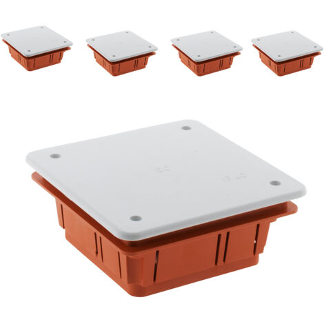Lot de 5 boîtes dérivation à encastrer 92x92x45mm - Zenitech