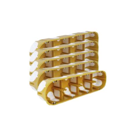 Lot de 5 boîtes encastrables 4 emplacements – Profondeur 50mm – Résistantes à l'air – Installation rapide – BOITEETA4PL5