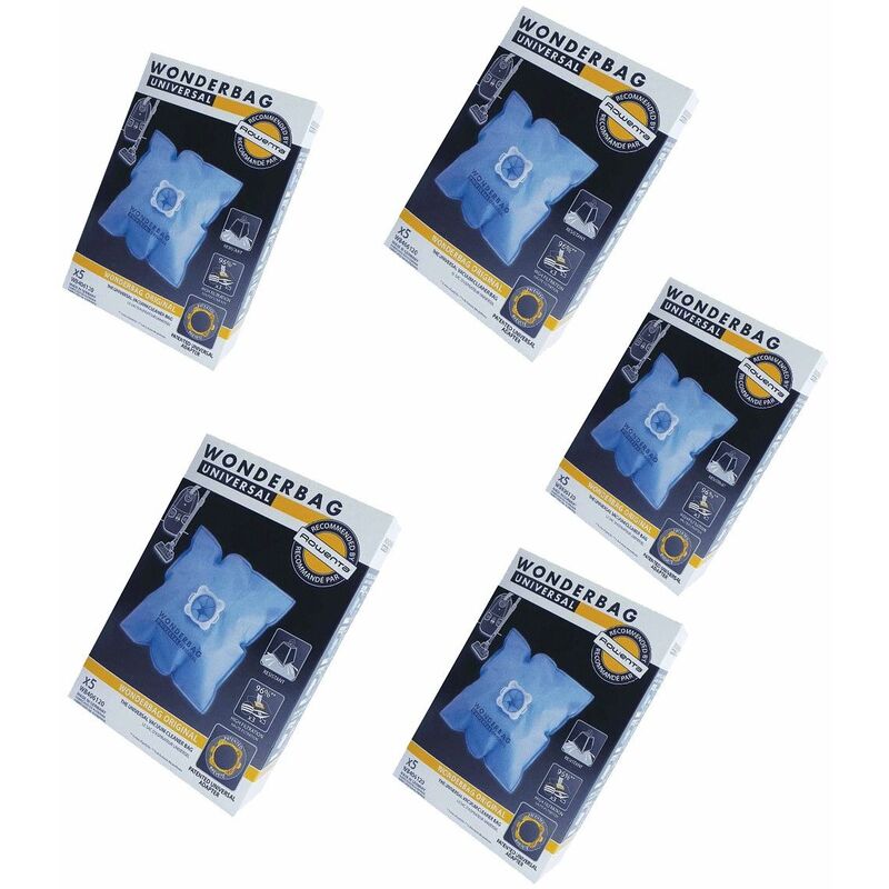 Lot de 5 boîtes (25 sacs microfibres) wonderbag