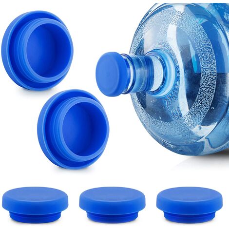 Lot de 5 bouchons de carafe à eau de 5 gallons, bouchons de rechange réutilisables en silicone résistant aux déversements pour bouteilles de 55 mm.