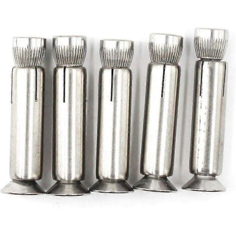 Lot de 5 boulons d'expansion hexagonaux M8 x 70 mm en acier inoxydable 304