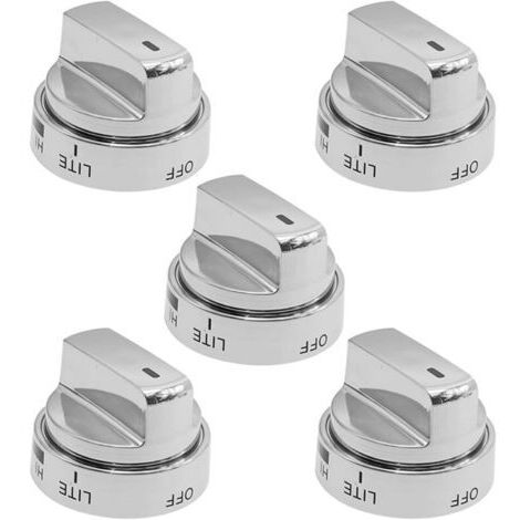 Lot de 5 boutons de rechange universels en métal durable pour table de cuisson - Faciles à utiliser
