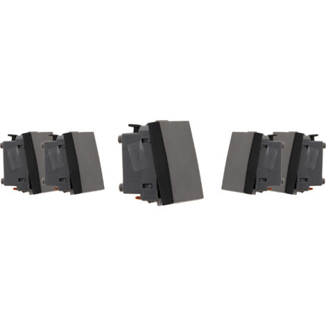 Lot de 5 boutons poussoirs - Moteur seul - Noir - Simplea