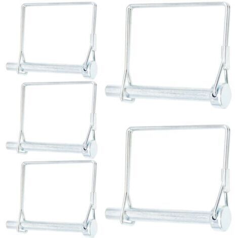 Lot de 5 broches de prise de force carrées robustes de 8 x 70 mm pour remorque, agriculture