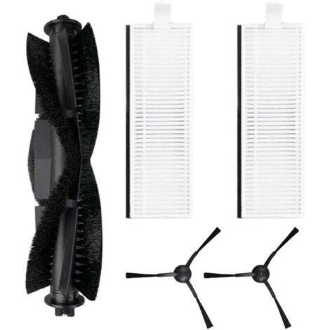 Lot de 5 brosses latérales principales pour aspirateur robot pour Laresar Evol 3, 1 brosse à rouleau principale, 2 filtres HEPA, 2