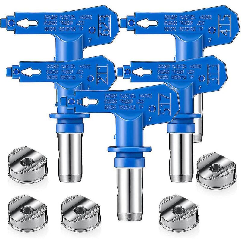 Fei Yu - Lot de 5 buses de pulvérisation réversibles pour pulvérisation de peinture, buses de pulvérisation sans air, pièces de machine de