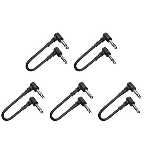 Lot de 5 câbles pour pédales d'effet pour instruments de musique (cordon patch, fil pour guitare)