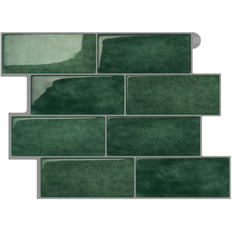Lot de 5 Carreaux de Crédence 3D Autocollants (25x25 cm) - Panneaux Muraux Imperméables Autoadhésifs pour Cuisine et Salle de Bain, Installation Facile