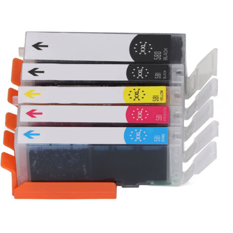Lot de 5 cartouches d'encre pour imprimante PIXMA TS705 - Recharge d'encre haute qualité pour impression fluide