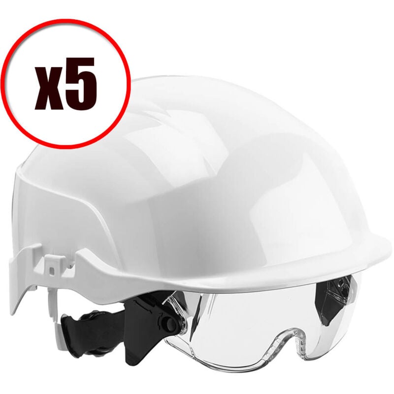 Lot de 5 casques de protection visiere Spectrum Centurion EN397