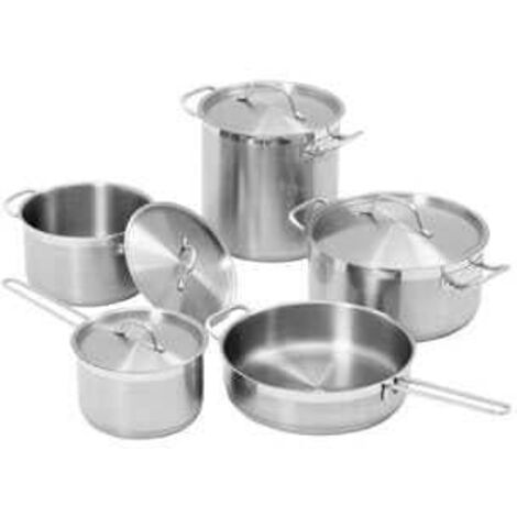 Lot de 5 Casseroles Acier compatibles induction - Bartscher
