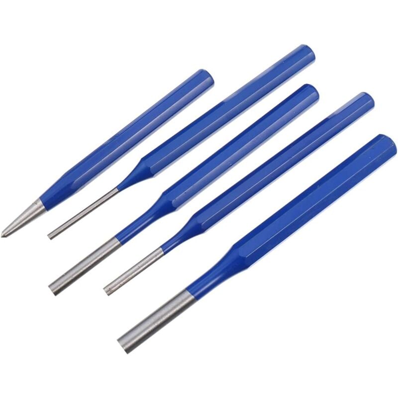 Lot de 5 chasse-goupilles cylindriques en acier pour mécanicien
