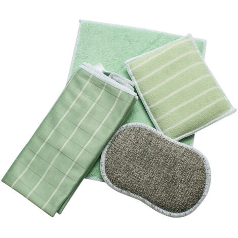 Lot de 5 Chiffons Bambou Microfibres, Éponges Lavables, Essuie Tout Reutilisable Lavable pour Menage Brillant, Nettoyer et lustrer Toutes Les Surfaces Lisses et fragiles - Vitre, Voiture