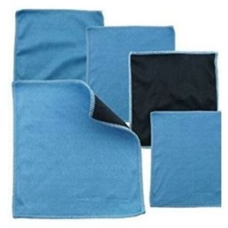 Lot de 5 chiffons microfibre bleu 38x38 cm – Lavables jusqu'à 300 fois à 90°C – Nettoyage sans traces – Pour surfaces sèches et humides – Irontek