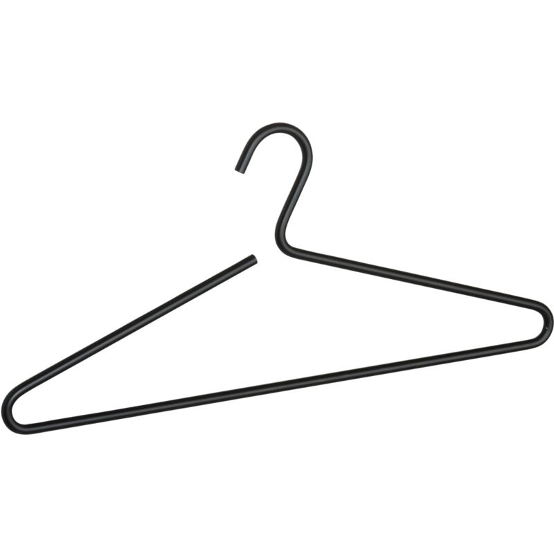 Cintres WENKO Lux Noir 25 pièces aluminium design minimaliste cintres plats noirs satinés gain de place pour rangement optimal dans petites