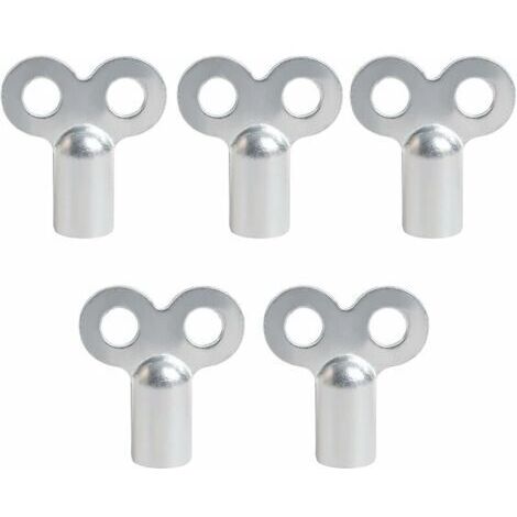 Lot de 5 clés de purge pour radiateurs - Compatibles avec tous les radiateurs - Clés carrées de qualité supérieure - Pratique