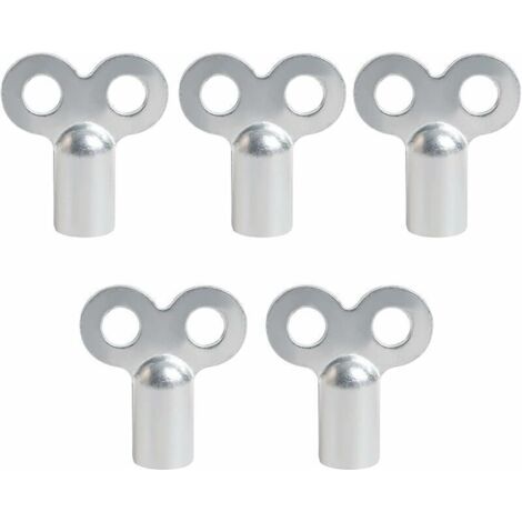 Lot de 5 clés de purge pour radiateurs - Compatibles avec tous les radiateurs - Clés carrées de qualité supérieure - Pratique