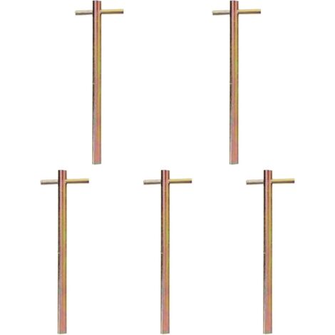 Lot de 5 clés triangulaires pour poteau d'ascenseur - Clé multifonction pour chambre d'inspection - Clé de levage - Clé d'ascenseur - Clé de verrouillage de porte d'ascenseur