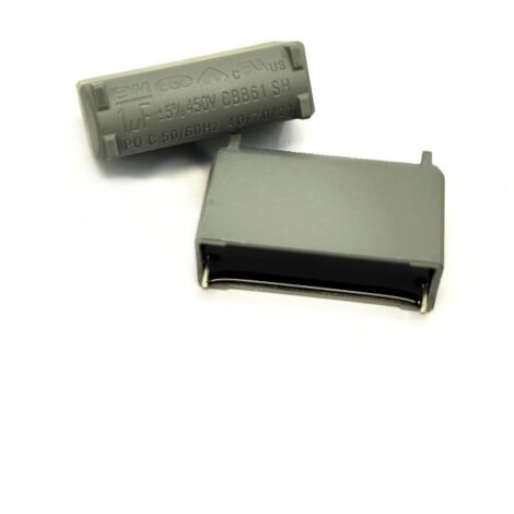 Lot de 5 condensateurs à film gris BM 1UF 450V, qualité industrielle, haute fréquence, faible ESR, montage direct, 1 µF, adaptés aux alimentations à découpage.