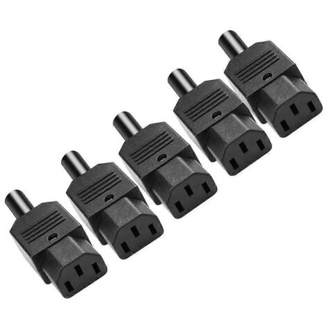 Lot de 5 connecteurs d'alimentation IEC C13, adaptateur secteur femelle C13