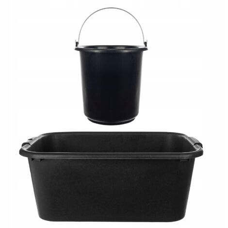Lot de 5 conteneurs de chantier de 40 L + 10 seaux de chantier de 10 L