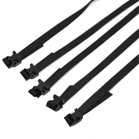 Lot de 5 cordes pour barres de toit de voiture RC 1/10 SCX10 (noires)