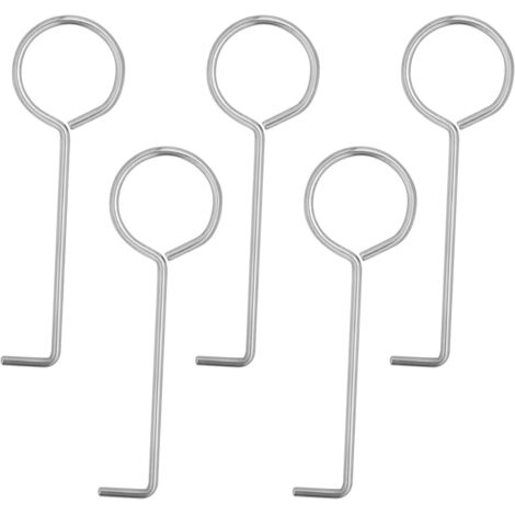 Lot de 5 Crochets de Levage pour Clé de Vidange, Crochet de Nettoyage de Drain Extracteur de Grille de Vidange en Acier Inoxydable pour Un Nettoyage Facile du Drain de Douche
