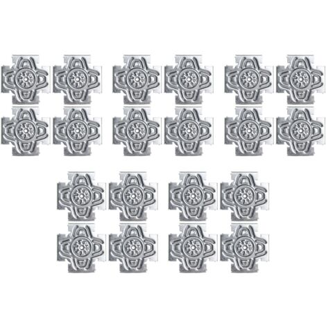 Lot de 5 Croix Solutions Semin - système permettant de fixer des éléments type trappe de visite, fenêtre, porte dans une ossatures métallique - intérieur - 20 Pièces