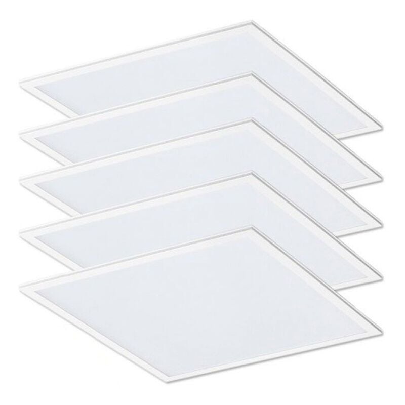 Lot de 5 Dalles lumineuse led Pro 40W (400W) 600x600 - 50.000 heures Température de Couleur: Blanc neutre 4000K