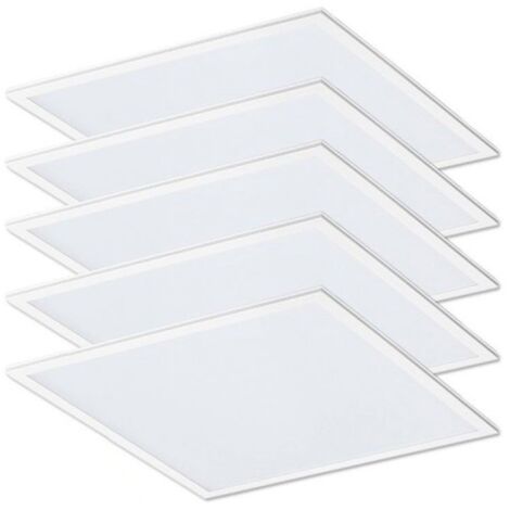 Lot de 5 Dalles lumineuse LED  Pro 40W (400W) 600x600 - 50.000 heures  Température de Couleur: Blanc neutre 4000K