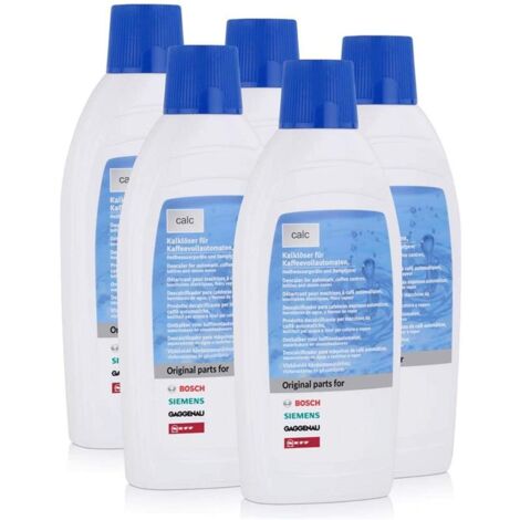 Lot de 5 détartrants liquide (2,5l) pour Cafetière BOSCH 00311968