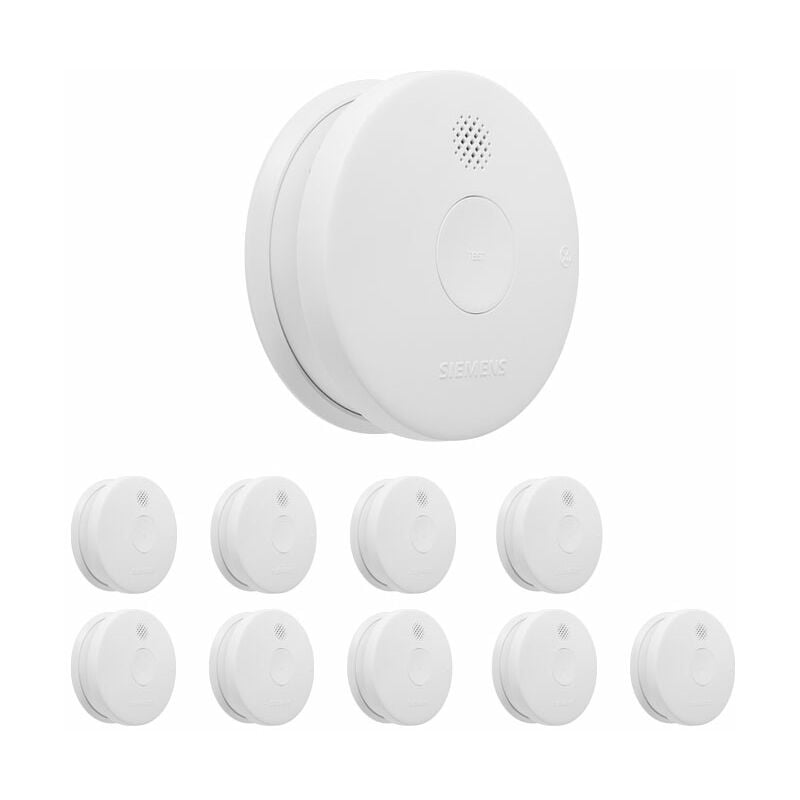 Siemens - Lot de 10 détecteurs de fumée 5TC1292-6 nf Autonomie 5 ans / Garantie 3 ans