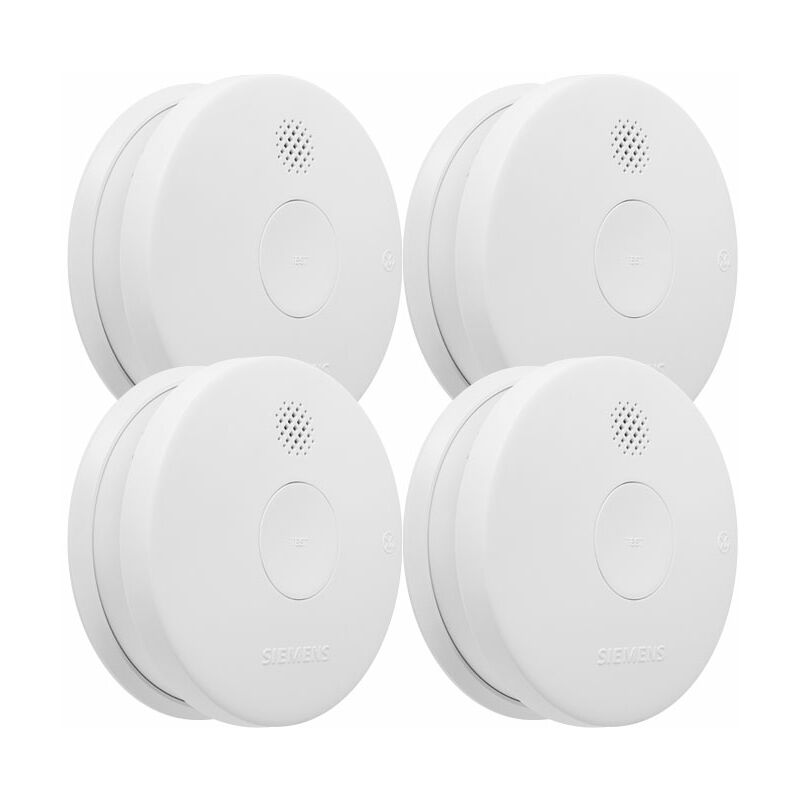 Siemens - Lot de 4 détecteurs de fumée 5TC1292-6 nf Autonomie 5 ans / Garantie 3 ans