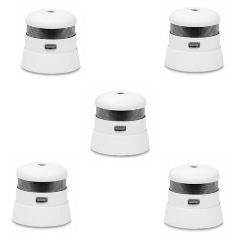 Lot de 5 détecteurs de fumée certifié nf cavius durée 10 ans X5 - Lifebox