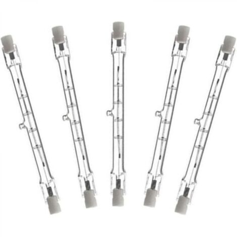 Lot de 5 Dimmable 118mm 400W Ampoule Halogène Crayon AC220-240V J118 Projecteur Halogène Linéaire pour l’éclairage de paysage, sécurité, lampadaire