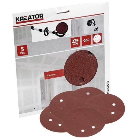 Lot De 5 Disques Auto-aggripants - Grain 60 -ø 225 Mm - Kreator