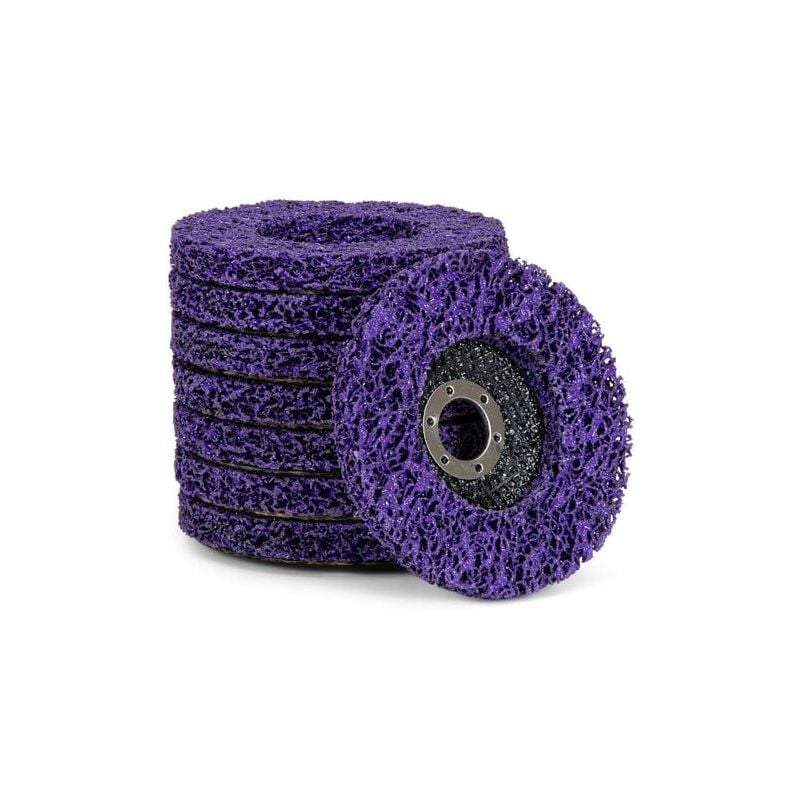 SNQ - Lot de 5 disques de nettoyage, pour meuleuse d'angle, csd, grossiers, diamètre : 125 mm, violets