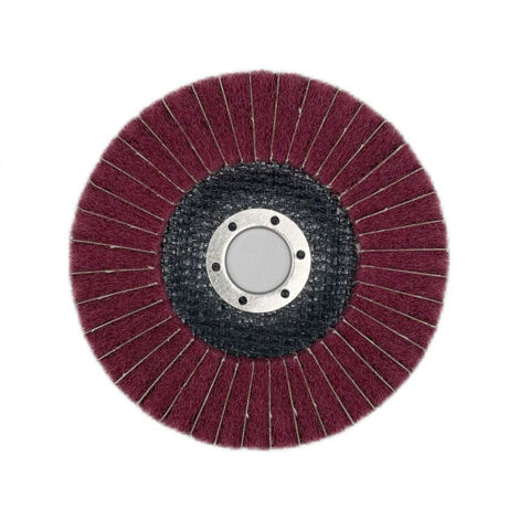 Lot de 5 disques de polissage à lamelles en nylon de 125 mm x 22 mm, grain 240, disque abrasif en fibre abrasive, roues de polissage pour meuleuse