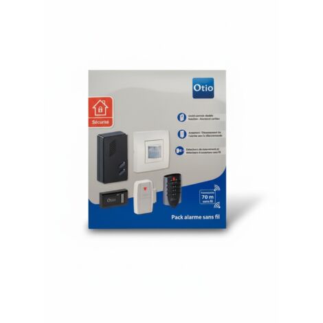 Lot de 5 éléments - OTIO - Pack alarme sans fil - Portée 70m - Installation facile sans travaux - Voir photos