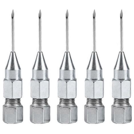 Lot de 5 embouts de graissage à nez aiguille amovibles - Accessoires de graissage