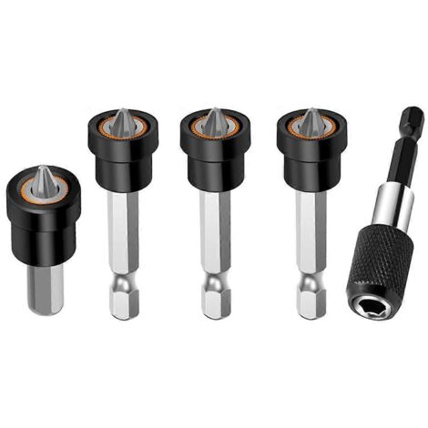 Lot de 5 embouts magnétiques de qualité supérieure pour vis à plaques de plâtre - PH2 B