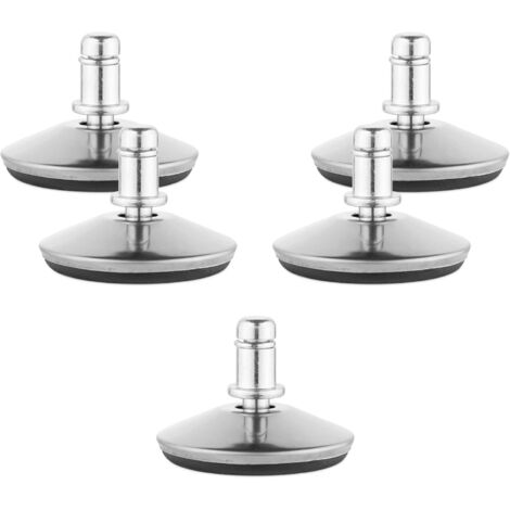 lot de 5 embouts remplacement roulettes chaise, tige 10/22 mm, patins feutre sol dur, stabilité siège bureau