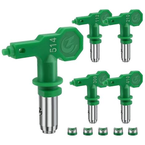 Lot de 5 embouts réversibles de rechange pour aspirateurs airless basse pression