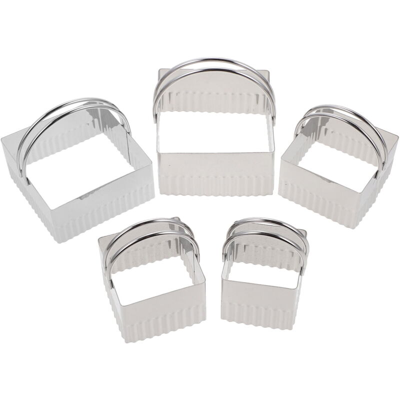 Feiyue - Lot de 5 emporte-pièces carrés en acier inoxydable pour mousse