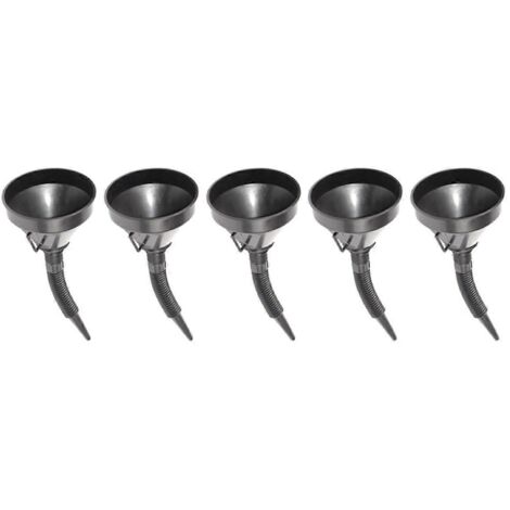 Lot de 5 entonnoirs de ravitaillement avec filtre pour voiture, moto et camion.