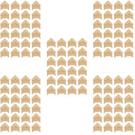 Lot de 5 feuilles d'autocollants pour coins de photos - Marron