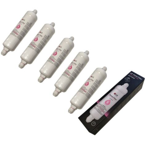 Lot de 5 filtres à eau externe pour réfrigérateur – Compatible LG ADQ73693903 – Eau propre et fraîche – Prolonge la durée de vie de l'appareil - ADQ73693901