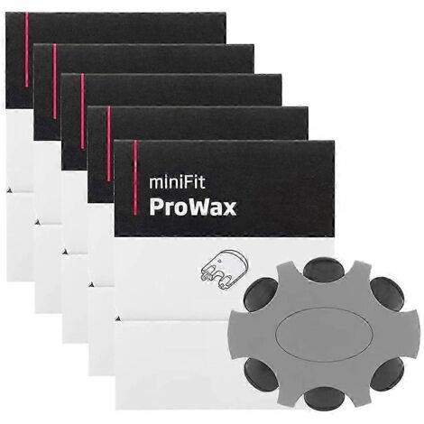 Lot de 5 filtres anti-cérumen pour appareils auditifs Minifit Prowax : pièces de rechange et kit de nettoyage.