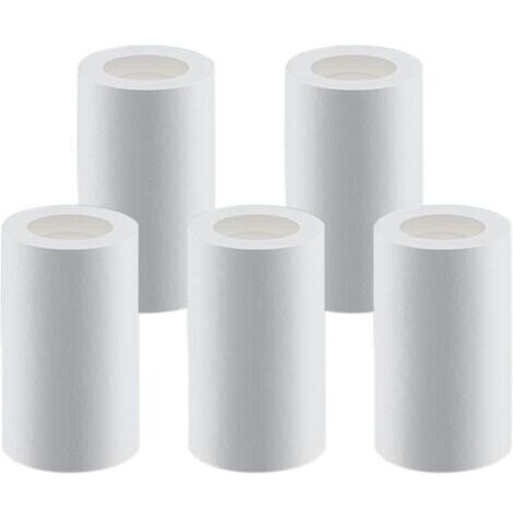 Lot de 5 filtres anti-éclaboussures, filtre à eau pour tête de robinet, pour filtration de l'eau du robinet, double filtre en coton PP (élément filtrant)