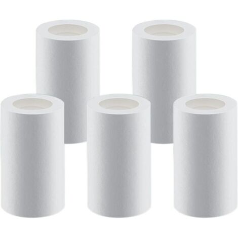 Lot de 5 filtres anti-éclaboussures, filtre à eau pour tête de robinet, pour filtration de l'eau du robinet, double filtre en coton PP (élément filtrant)